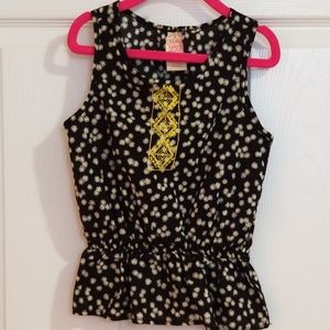 💛🖤Sweet💛🖤 daisy filled girl's sleeveless top